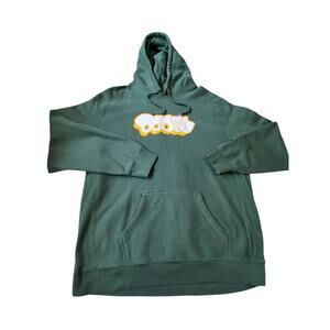 Vtg Gas Drawls Mens size 2X Doom Graffiti Green Grungecore Streetwear Hoodie 90s